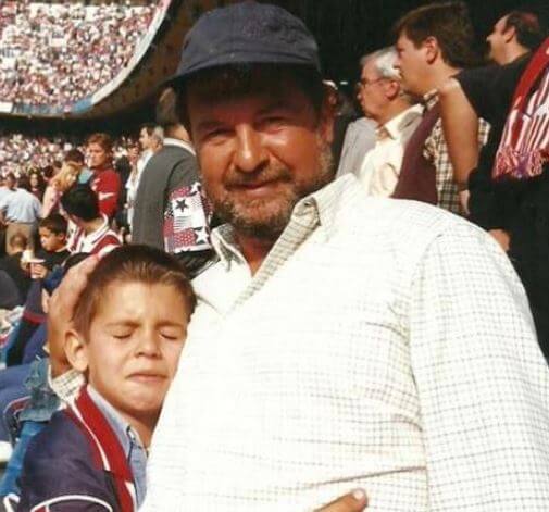 Alfonso Morata with his son Alvaro Morata.